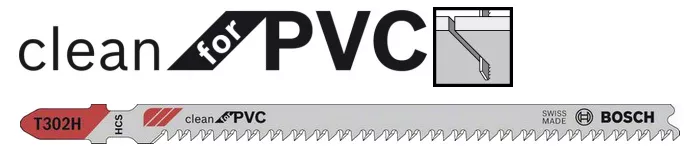 Lame de scie sauteuse BOSCH T 302 H (lot de 5) clean for PVC